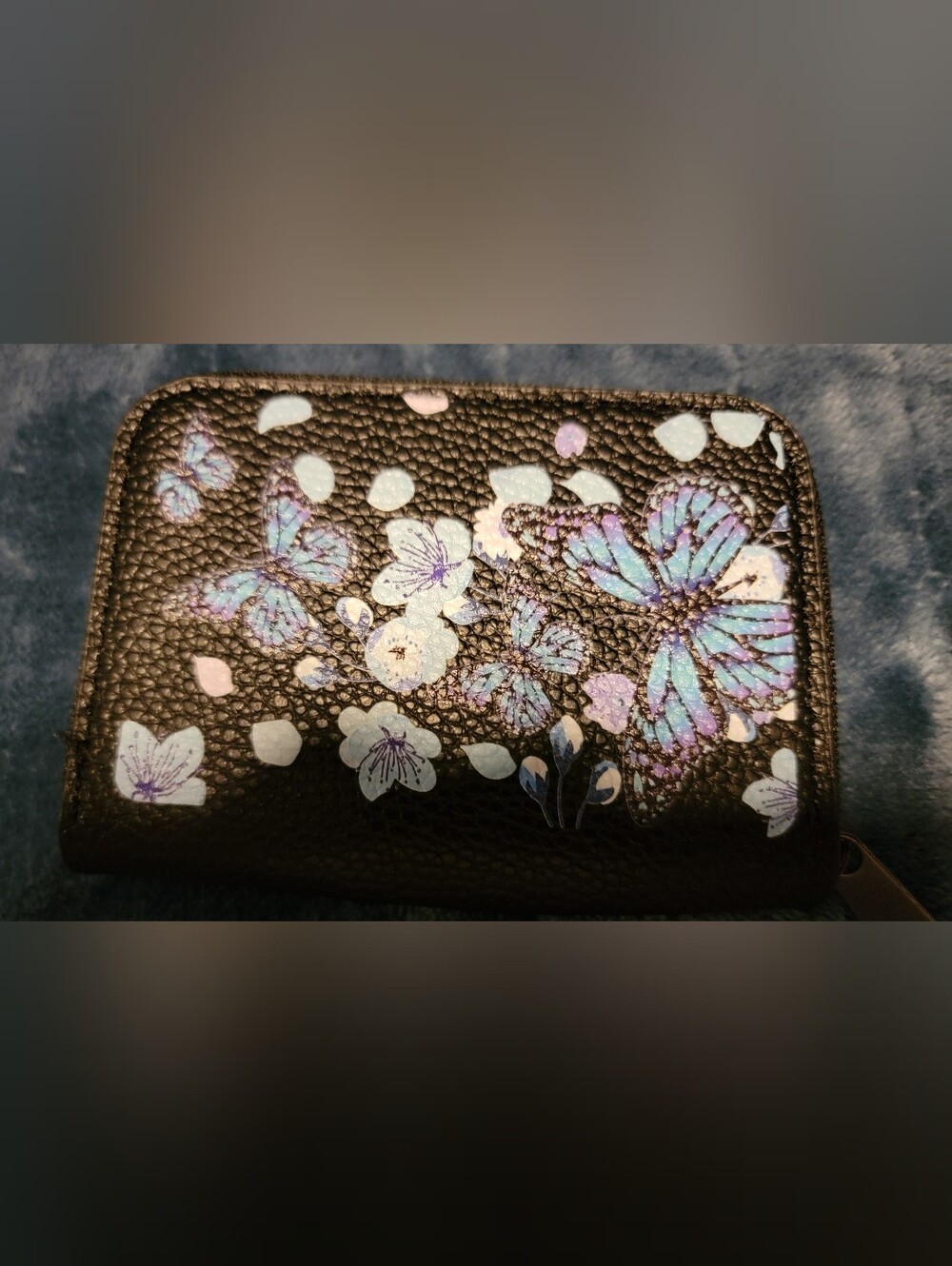 New Butterfly and Floral Print Accordion Card Holder Wallet